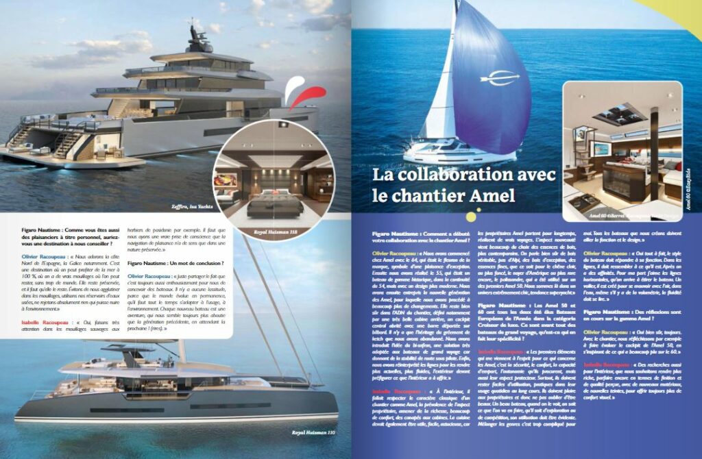 Berret Racoupeau Yacht Design has been among the most prominent naval architecture firms for many years. For their first collaboration with the German group Hanse, the 460 was elected European Yacht of the Year last January. An award that perfectly illustrates the international dimension taken on by the French agency. Olivier and Isabelle Racoupeau gave a long interview to Figaro Nautisme to talk about their latest projects, their profession, but also environment and design.