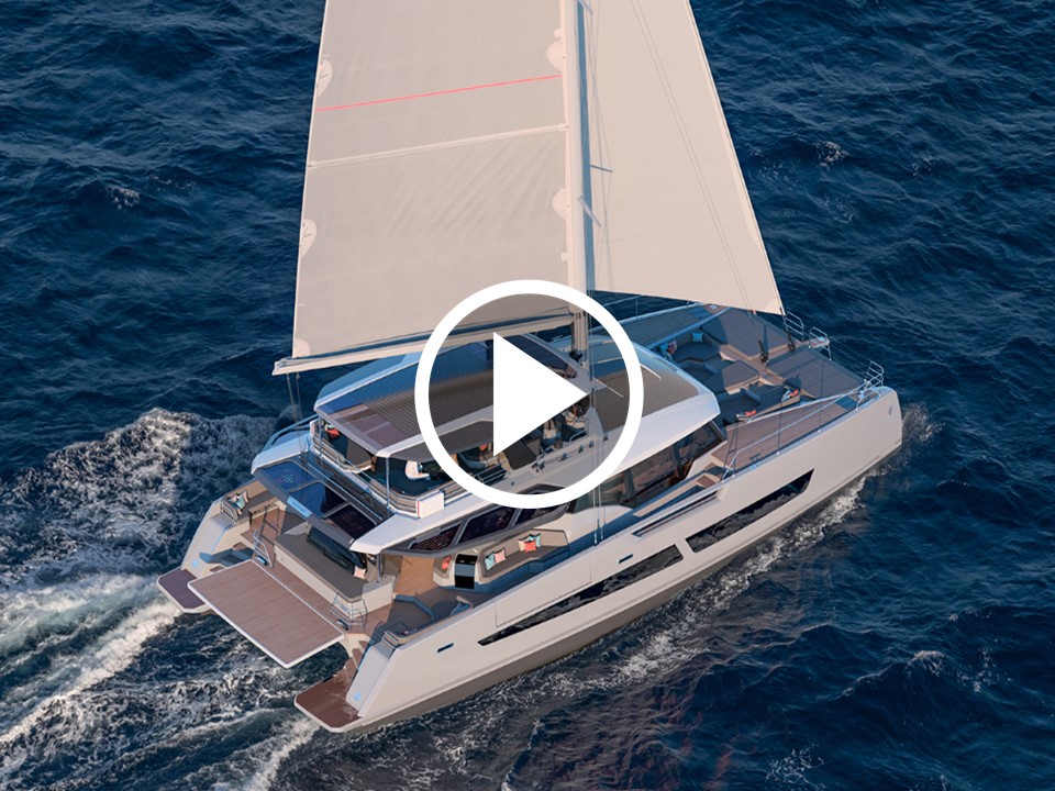 Avant-première vidéo du Fountaine Pajot New 80 qui sera dévoilé au Cannes Yachting Festival 2023